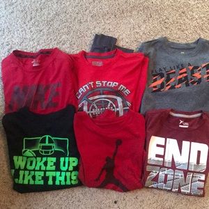 Boys size large lot of 6 long sleeve shirts